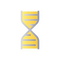 structure d'adn icône d'interface utilisateur bicolore à gradient plat. cours de biologie. prospection génétique. classe de sciences. pictogramme rempli simple. gui, conception ux pour application mobile. illustration de vecteur isolé rvb