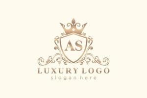 initiale en tant que modèle de logo de luxe royal de lettre dans l'art vectoriel pour le restaurant, la royauté, la boutique, le café, l'hôtel, l'héraldique, les bijoux, la mode et d'autres illustrations vectorielles.