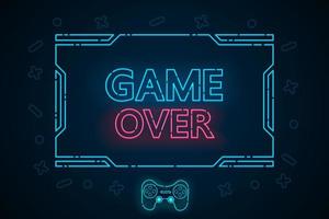 game over technology interface hud vecteur