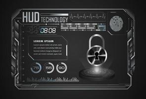 fond décran de technologie hud moderne vecteur