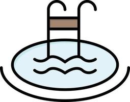 hôtel piscine service de natation plat couleur icône vecteur icône modèle de bannière