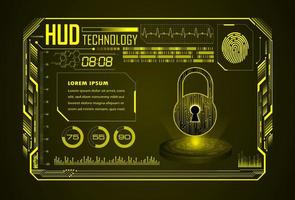 fond décran de technologie hud moderne vecteur