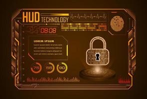 fond décran de technologie hud moderne vecteur