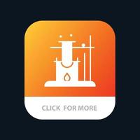 comme le bouton de l'application mobile de l'espace scientifique version android et ios de glyphe vecteur