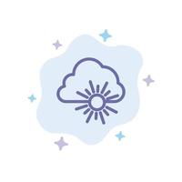 nuage nature printemps soleil bleu icône sur fond de nuage abstrait vecteur
