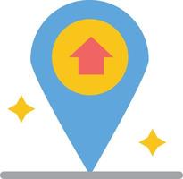 carte navigation maison plat couleur icône vecteur icône modèle de bannière