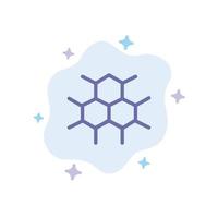 structure moléculaire santé médicale icône bleue sur fond de nuage abstrait vecteur
