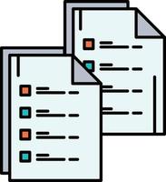 document analytique données copie papier reprendre plat couleur icône vecteur icône modèle de bannière