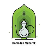 ramadan kareem concept bannière illustration vectorielle vecteur