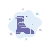 chaussures boot irlande icône bleue sur fond de nuage abstrait vecteur