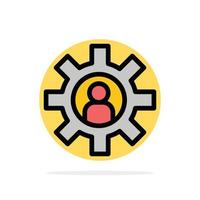 soutien à la clientèle service aux employés soutien abstrait cercle fond plat couleur icône vecteur