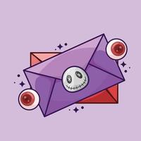 vecteur d'illustration de courrier enveloppe halloween