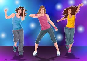 Danse de fitness zumba vecteur