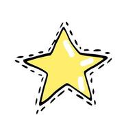 étoile de doodle dessinés à la main de vecteur. vecteur