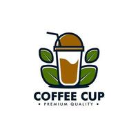 création de logo de café vecteur