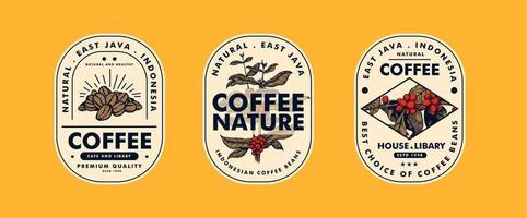 création de logo de café vintage vecteur