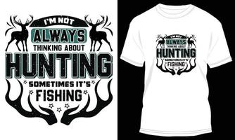 graphique de conception de t-shirt de chasse vecteur