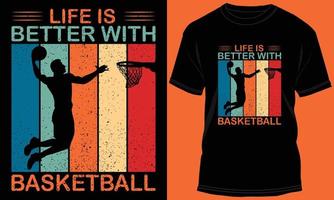 graphique vectoriel de conception de t-shirt de basket-ball