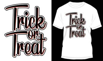 tromper ou traiter la conception de t-shirt halloween vecteur