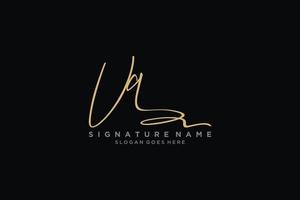 initiale vq lettre signature logo modèle design élégant logo signe symbole modèle vecteur icône