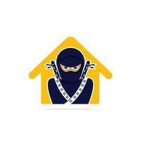 création de logo vectoriel maison ninja.