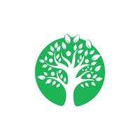 logo des gens de l'arbre. création de logo de personnes en bonne santé. icône du logo de la vie humaine du vecteur d'arbre de personnes abstraites.