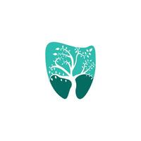 création de logo de clinique de santé dentaire. création de logo vectoriel d'arbre à dents.