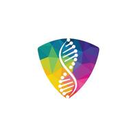 création de logo vectoriel de génétique scientifique. analyse génétique, recherche code adn biotechnologie. chromosome du génome de la biotechnologie.