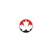 création de logo feuille d'érable. logo du symbole canadien. vecteur