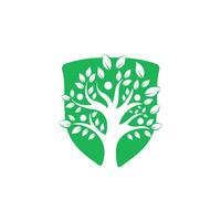 logo des gens de l'arbre. création de logo de personnes en bonne santé. icône du logo de la vie humaine du vecteur d'arbre de personnes abstraites.