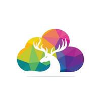 création de logo vectoriel en forme de nuage de cerf.