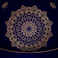 fond de mandala arabesque de luxe avec des éléments dorés. style oriental islamique arabe, mandala décoratif de style ramadan. mandala pour impression, vecteur