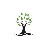logo d'arbre de personnes vecteur