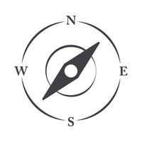 boussole, navigation, emplacement, équipement, ligne, conception, icône vecteur