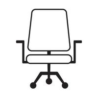 fauteuil meubles fournitures de bureau papeterie travail icône de style linéaire vecteur