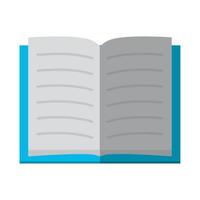 éducation scolaire livre ouvert leçon icône plate avec ombre vecteur
