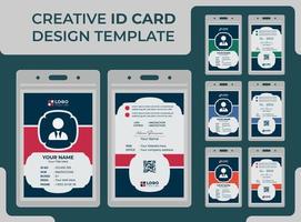 modèle de conception de carte d'identité unique et moderne créatif vecteur