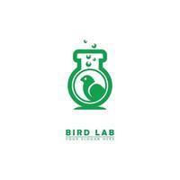 icône du logo vecteur laboratoire oiseau