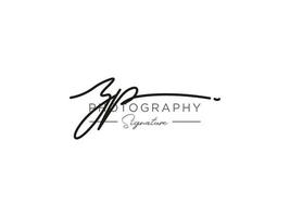 lettre zp signature logo template vecteur