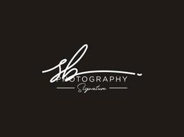 lettre sb signature logo template vecteur