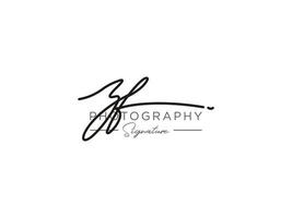 lettre zf signature logo template vecteur