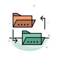 dossier document fichier partage de fichiers partage abstrait modèle d'icône de couleur plate vecteur