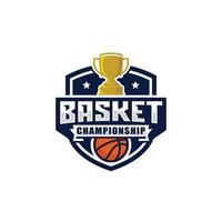 vecteur de conception de logo de championnat de basket-ball