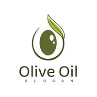 modèle de conception de logo d'huile d'olive vecteur