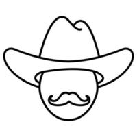 cowboy qui peut facilement modifier ou éditer vecteur