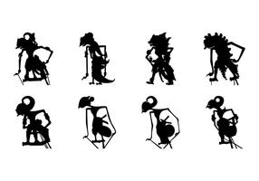 Vecteur de silhouette wayang gratuit