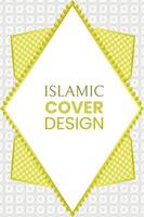 conception de couverture islamique à motif blanc, pour la couverture, l'arrière-plan, la bannière, la décoration. vecteur