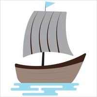 illustration d'icône de bateau vecteur