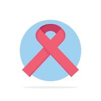 ruban sida santé médical abstrait cercle fond plat couleur icône vecteur