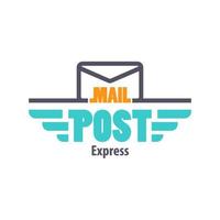 emblème de la poste postale pour le service postal ou la livraison vecteur